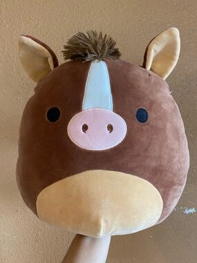 Authentic 12" Squishmallows Philip the Horse - Brown Plush - Great Condition